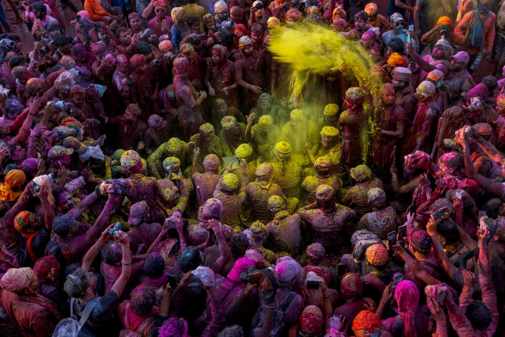 Vibrant Holi Celebration by Azim Khan Ronnie — canvas wall art