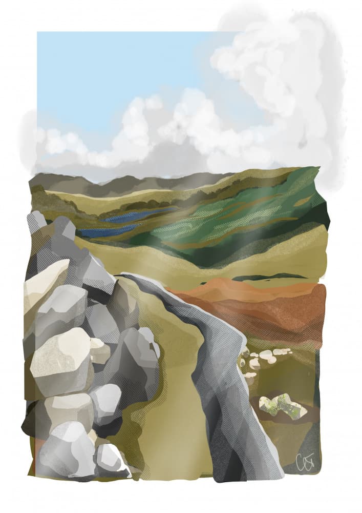 Winding Mountain Path by Charlotte Trudgett — canvas wall art