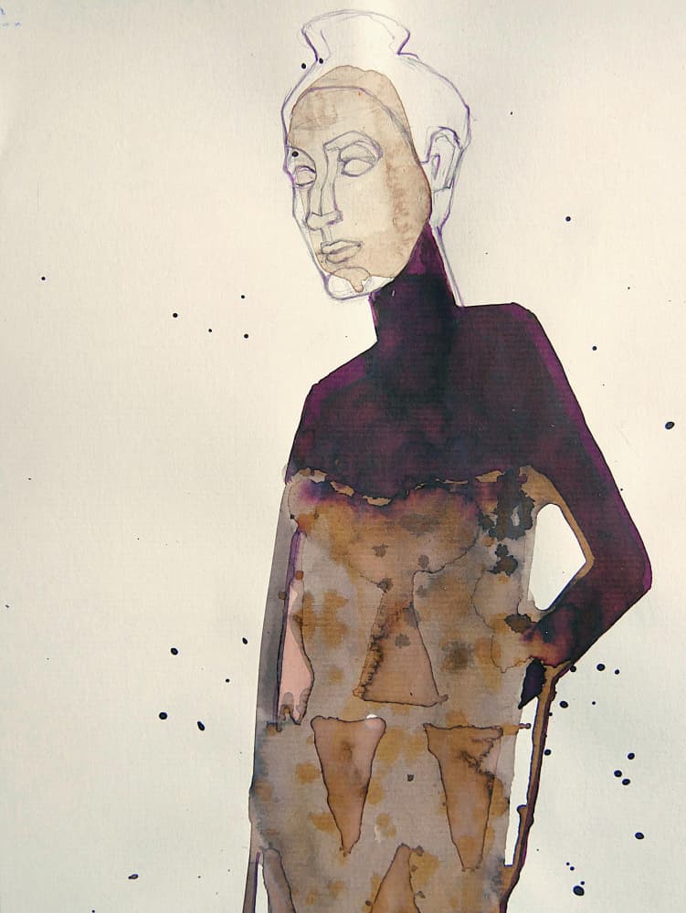 Elegant Fashion Figure by Doris Schmitz — canvas wall art