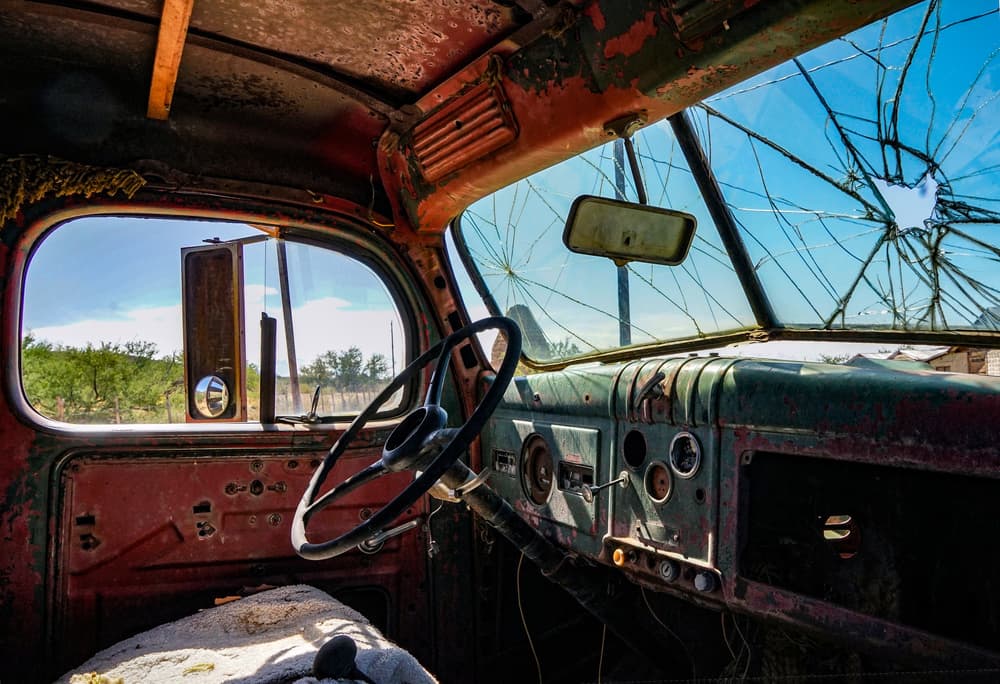 Abandoned Truck View by Michel Romaggi — canvas wall art