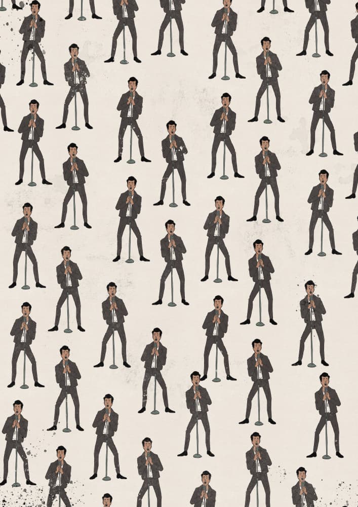 Stylish Singer Pattern by Nicholas — canvas wall art