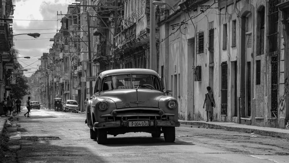 Havana Street Classic Car by Itzik Einhorn — canvas wall art
