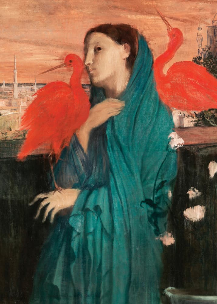 Young Woman With Ibis by Edgar Degas — canvas wall art