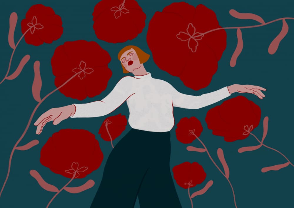 Dreaming Among Poppies by Ida Alvarsson — canvas wall art