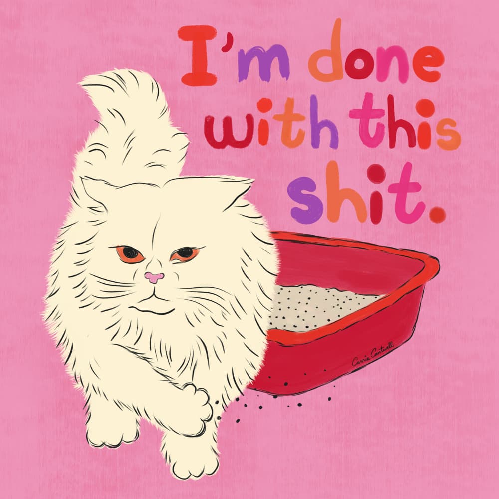 I'm Done With This Shit by Carrie Cantwell — canvas wall art