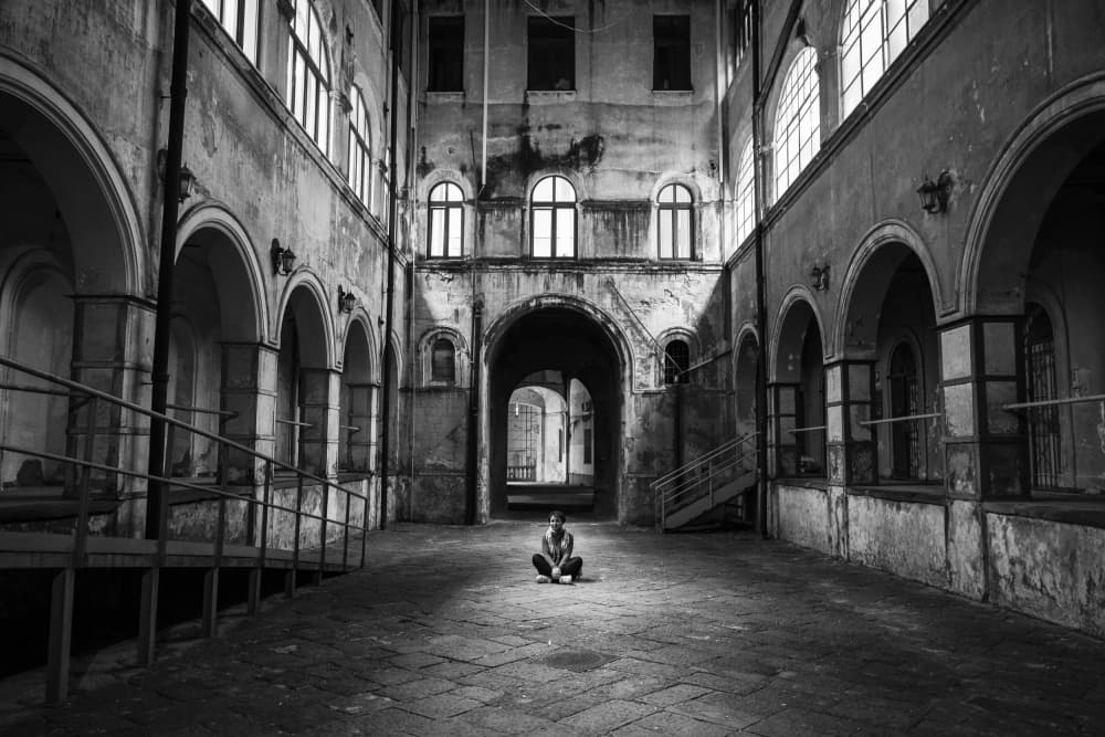 Solitary Man Grand Hall by Juan José — canvas wall art