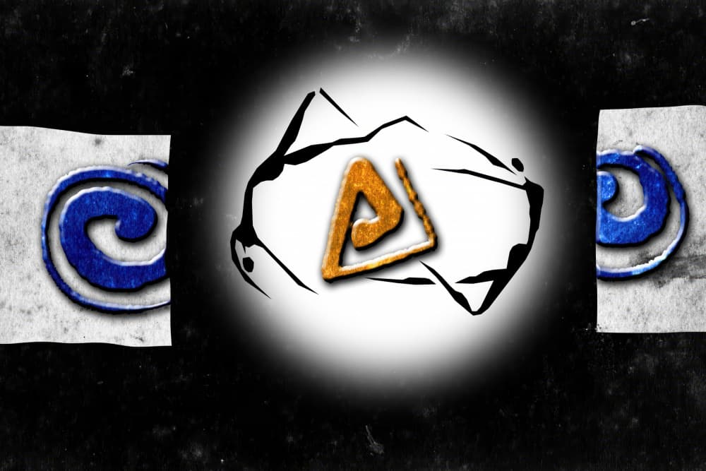 Ancient Abstract Symbols by Rafal Kulik — canvas wall art