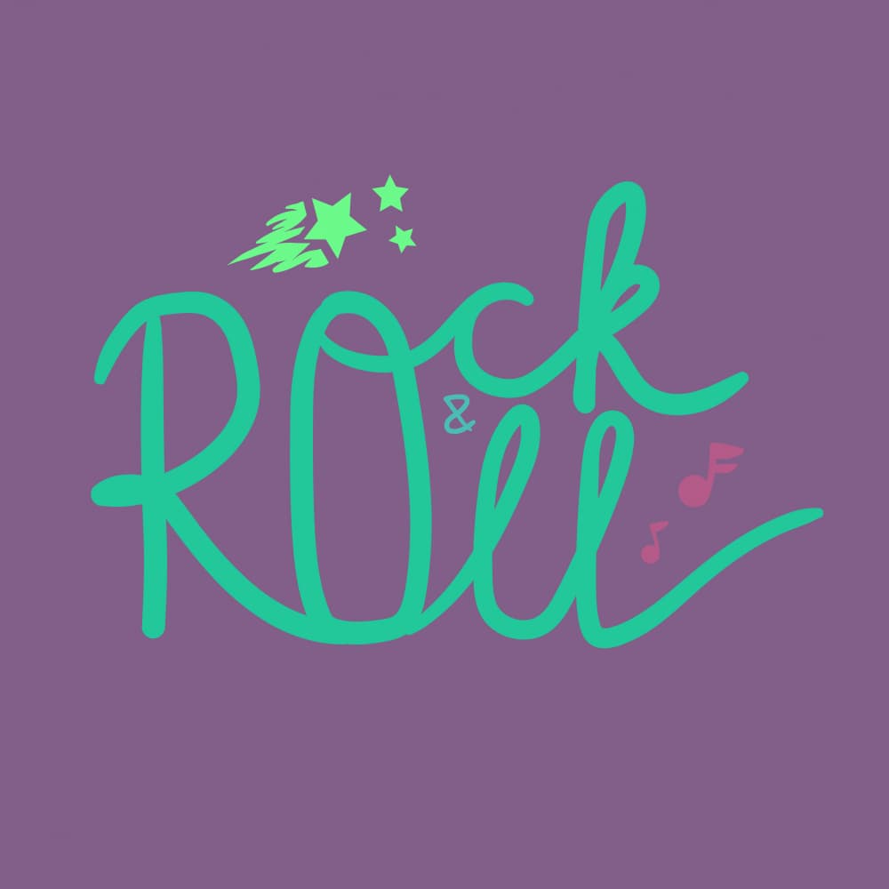 Rock Roll Musical Stars by Marika Barsrsind — canvas wall art