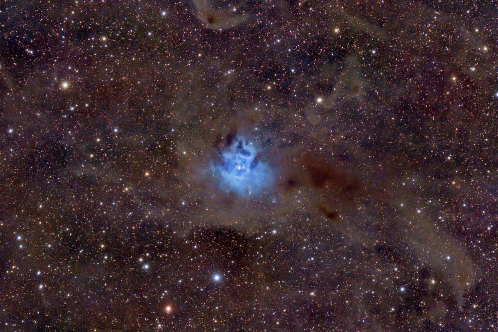 Cosmic Blue Nebula by Jose Maria D. Barba — canvas wall art