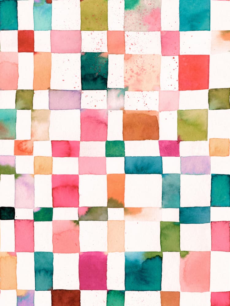 Vibrant Geometric Blocks by Ninola Design — canvas wall art