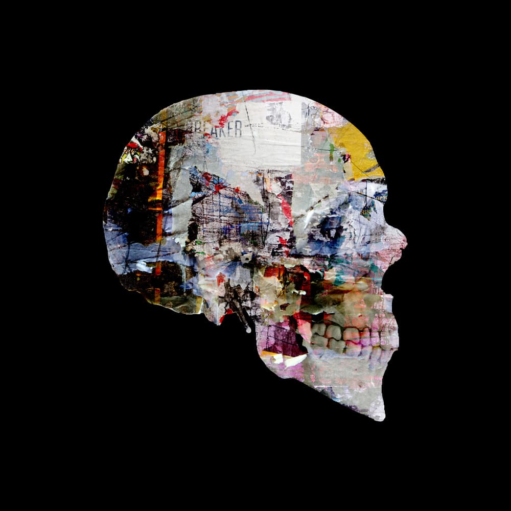 Urban Grunge Skull by PASLIER Morgan — canvas wall art
