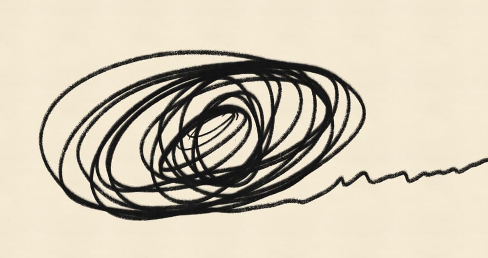 Abstract Wavy Scribble by Nicholas — canvas wall art