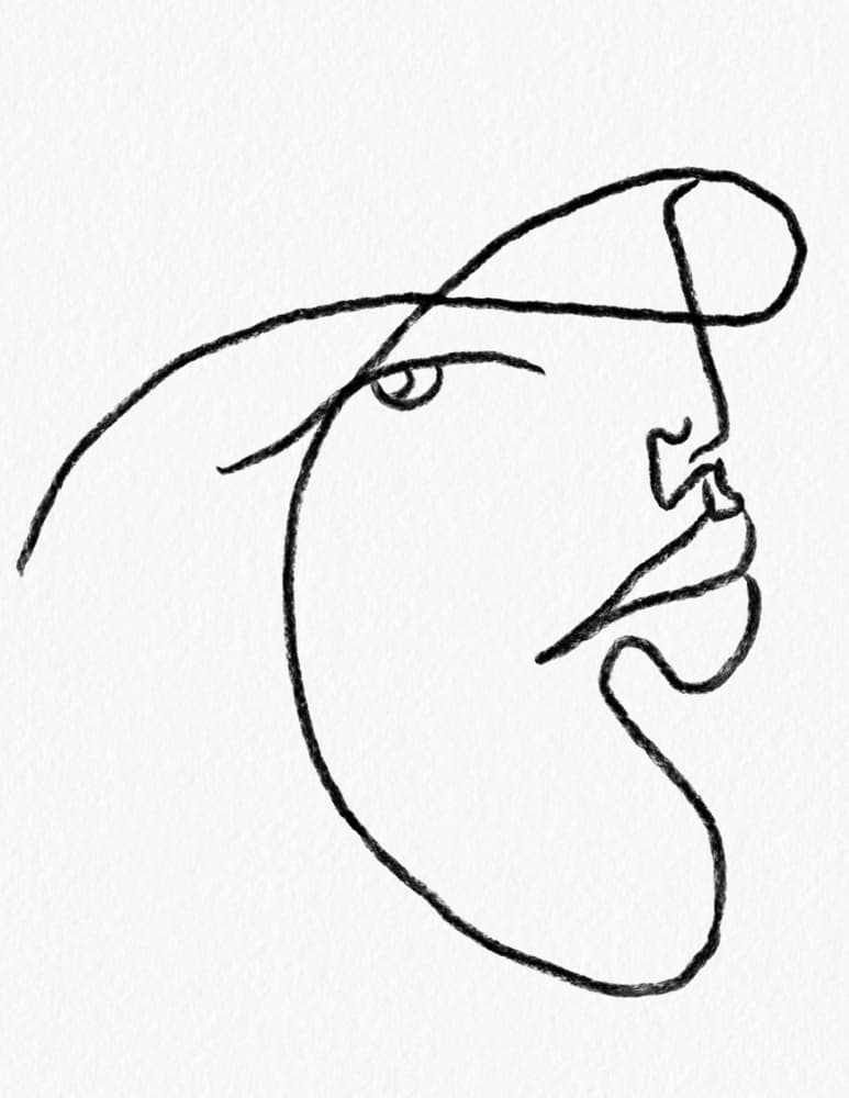 Minimalist Line Face by JLC ART — canvas wall art