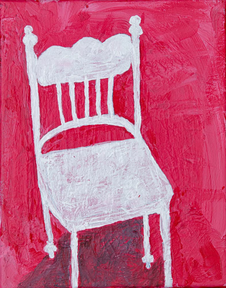 Classic White Chair by Dale Hefer — canvas wall art