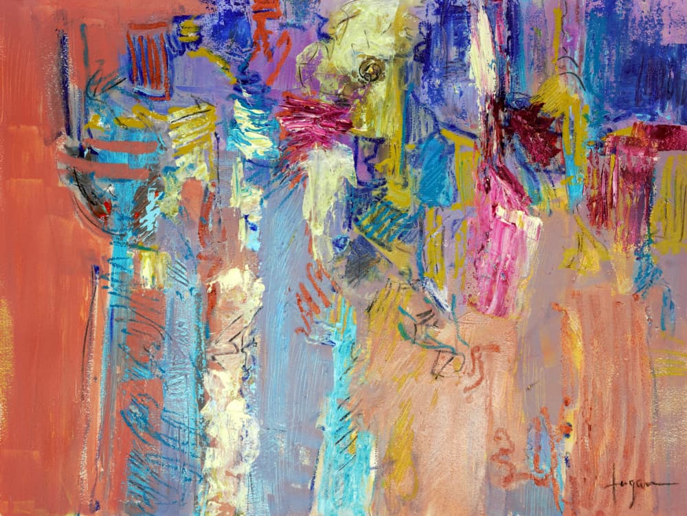 Expressionist Colorful Abstract by Dorothy Fagan — canvas wall art