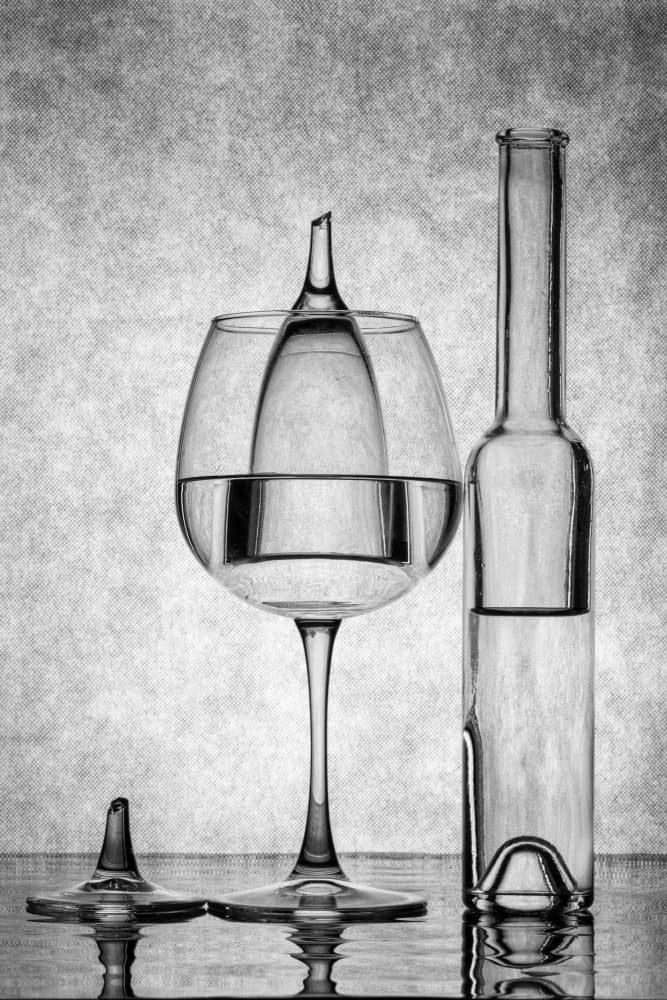 Monochrome Glass Still Life by Brig Barkow — canvas wall art