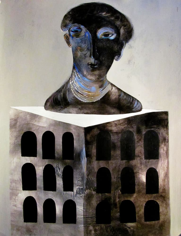 Abstract Figure Architecture by Victor Tkachenko — canvas wall art