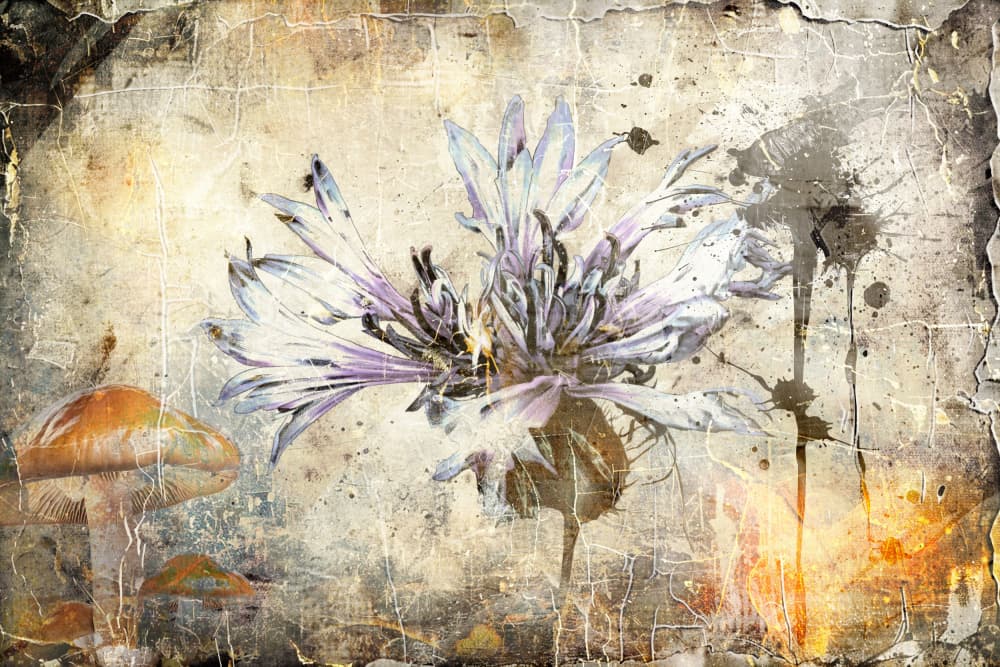 Mystical Floral Grunge by Rafal Kulik — canvas wall art