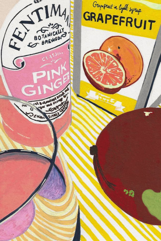Pink Ginger and Grapefruit by Studio Mandariini — canvas wall art