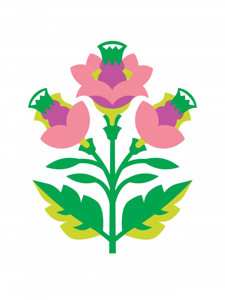 Vibrant Pink Botanical by Tetiana Kava Illustration — canvas wall art