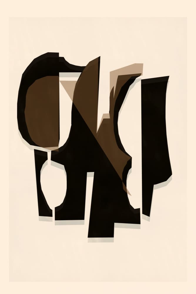 Layered Abstract Shapes by cartissi — canvas wall art