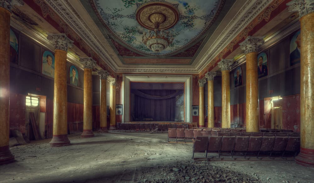 Abandoned Grand Auditorium by Dr. Roland Shainidze — canvas wall art