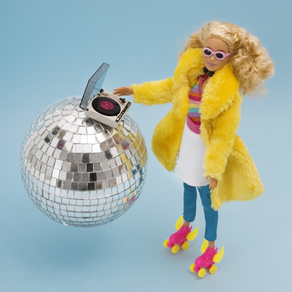 Groovy Roller Disco Doll by Julia Ramiro — canvas wall art