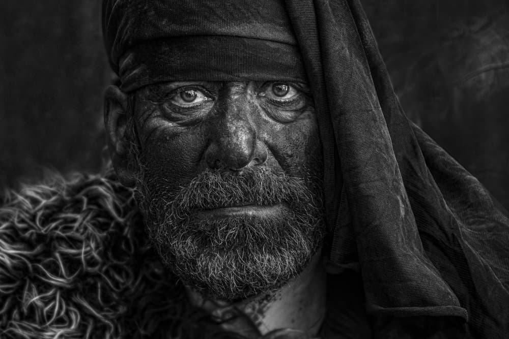 Rugged Elder Gaze by Mohadese Gholami — canvas wall art