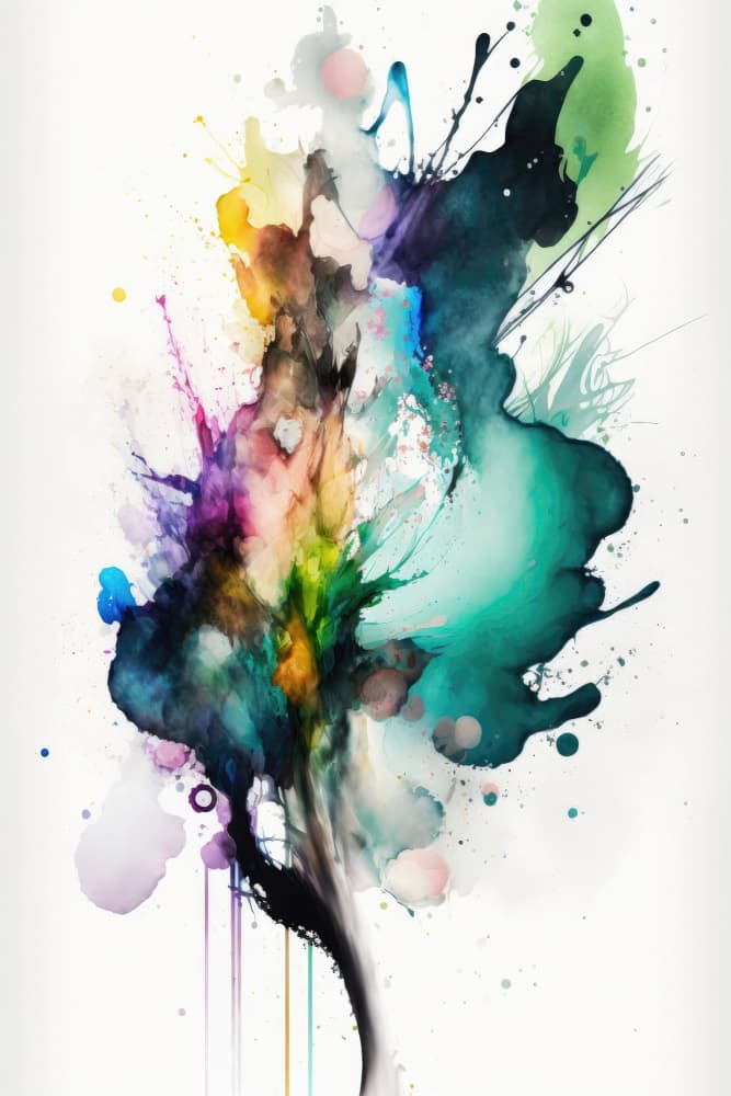 Vibrant Watercolor Flow by Mauro — canvas wall art