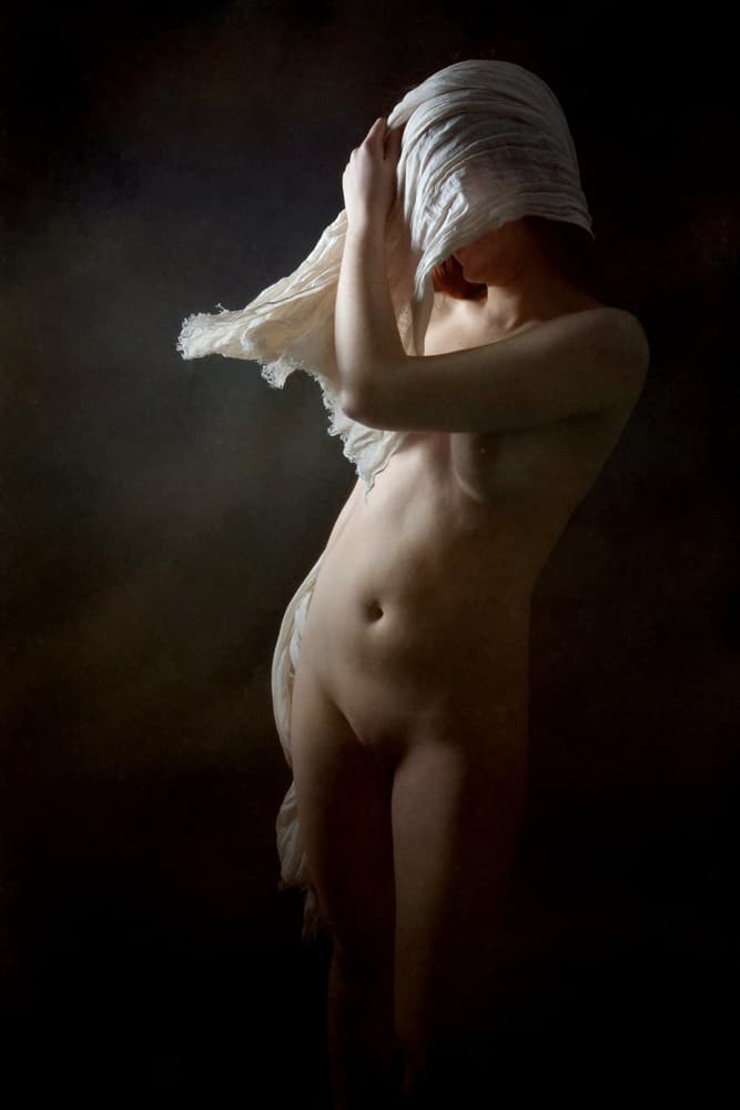 a scarf by Olga Mest — canvas wall art