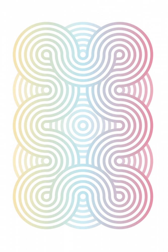 Pastel Optical Pattern by Martina — canvas wall art