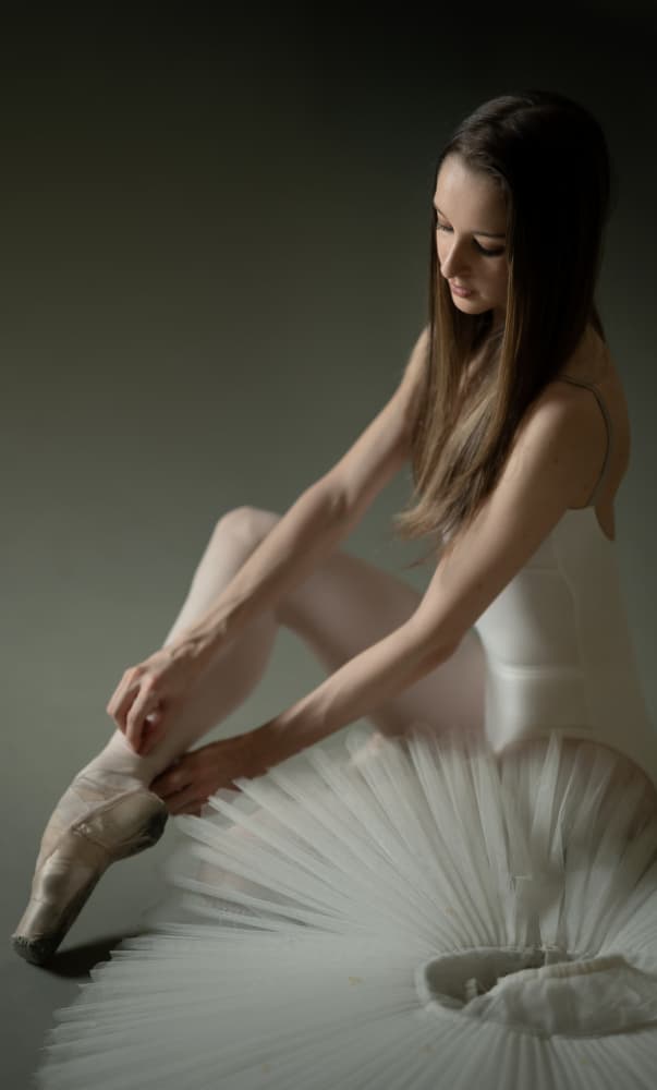 Ballerina's Quiet Grace by Oles Paritskiy — canvas wall art