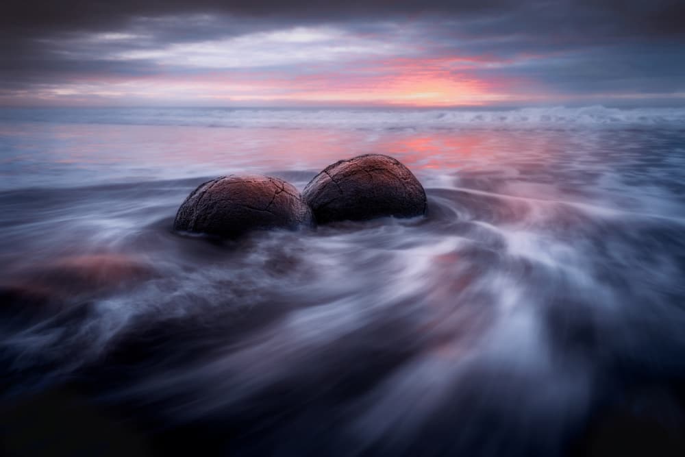 Ethereal Beach Rocks by Gu and Hongchao — canvas wall art