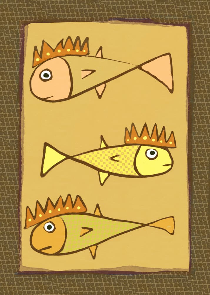 Regal Fish Trio by Sharyn Bursic — canvas wall art