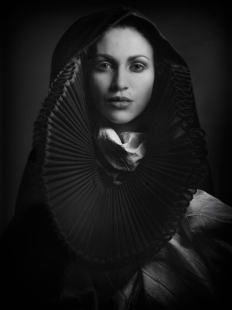 Dark Renaissance Portrait by Joan Gil Raga — canvas wall art