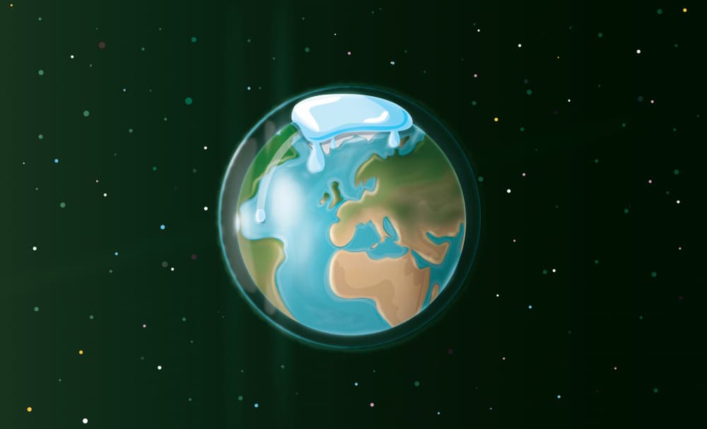 Melting Planet Earth by Nicholas — canvas wall art