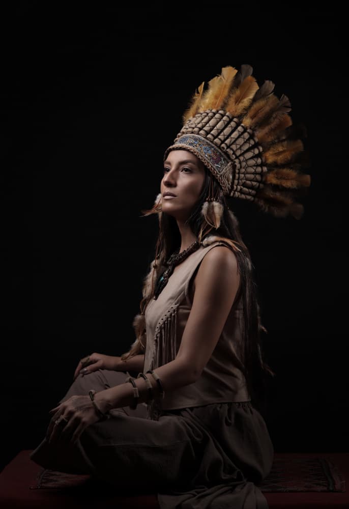 Native Spirit Woman by Moein Hasheminasab — canvas wall art