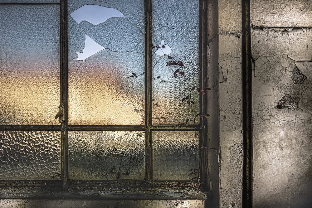Cracked Window Glow by Michael Eßig — canvas wall art