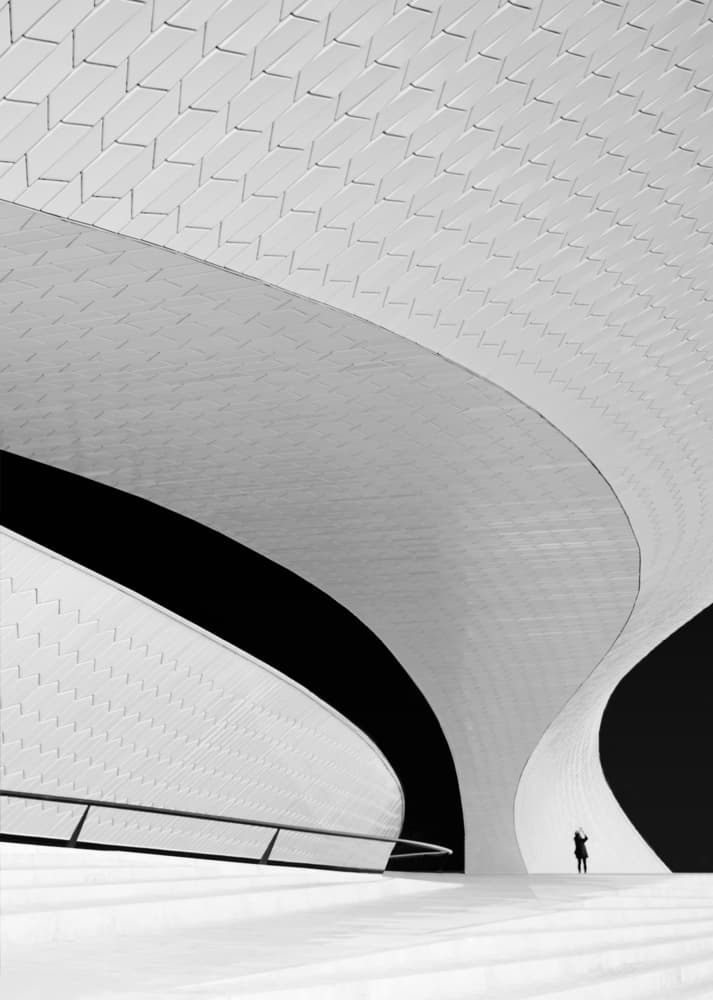 White Architectural Curves by Florentinus Joseph — canvas wall art