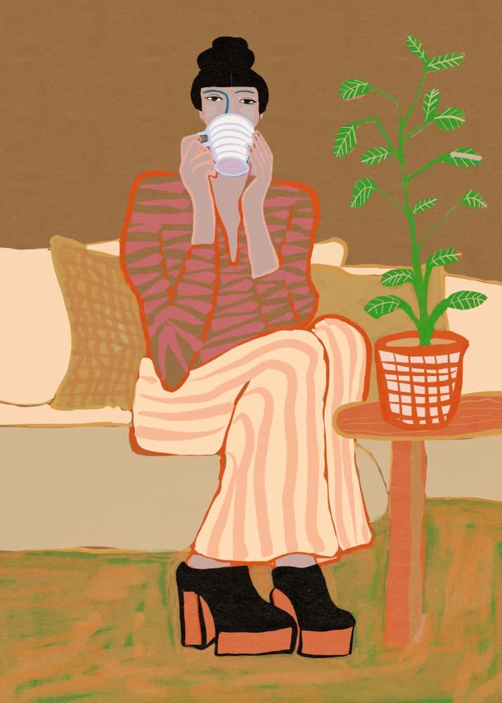 Cozy Coffee Moment by Sharyn Bursic — canvas wall art