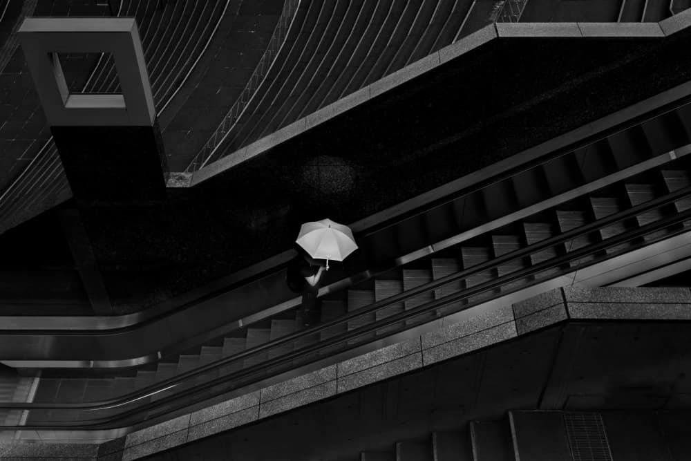 Urban Ascent Umbrella by Eiji Yamamoto — canvas wall art