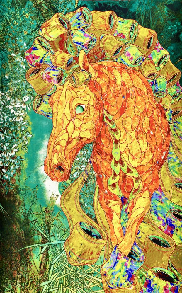 Vibrant Jungle Horse by Kostyantin Malginov — canvas wall art