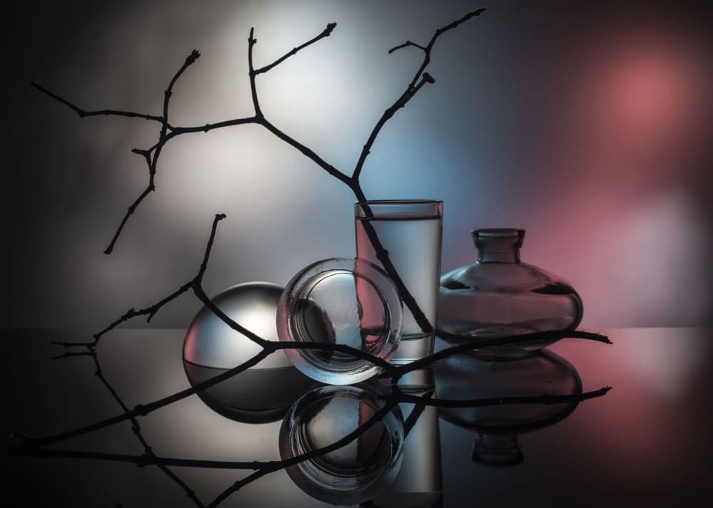 Minimalist Glass Still Life by Evgeniy Popov — canvas wall art
