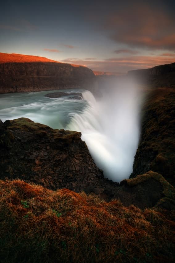 Dramatic Canyon Waterfall by Raymond Hoffmann — canvas wall art