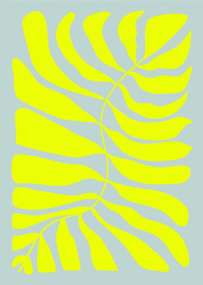 Vibrant Abstract Leaf by RS LAB STUDIO — canvas wall art