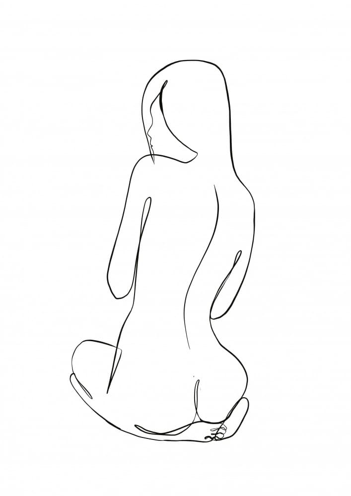 Serene Nude Lines by Lila & Lola — canvas wall art