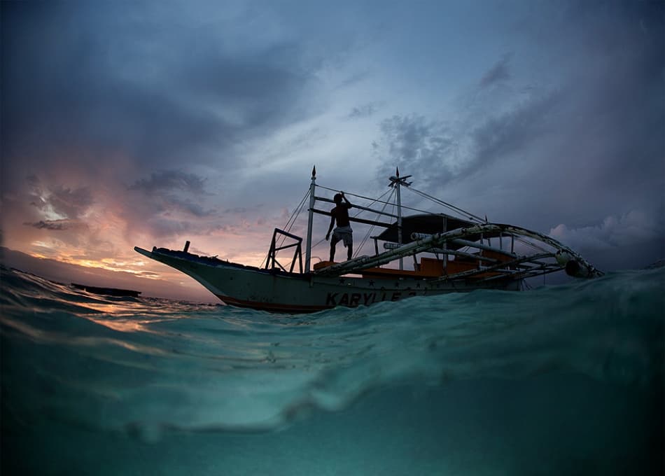 Tropical Boat Sunset by Andrey Narchuk — canvas wall art