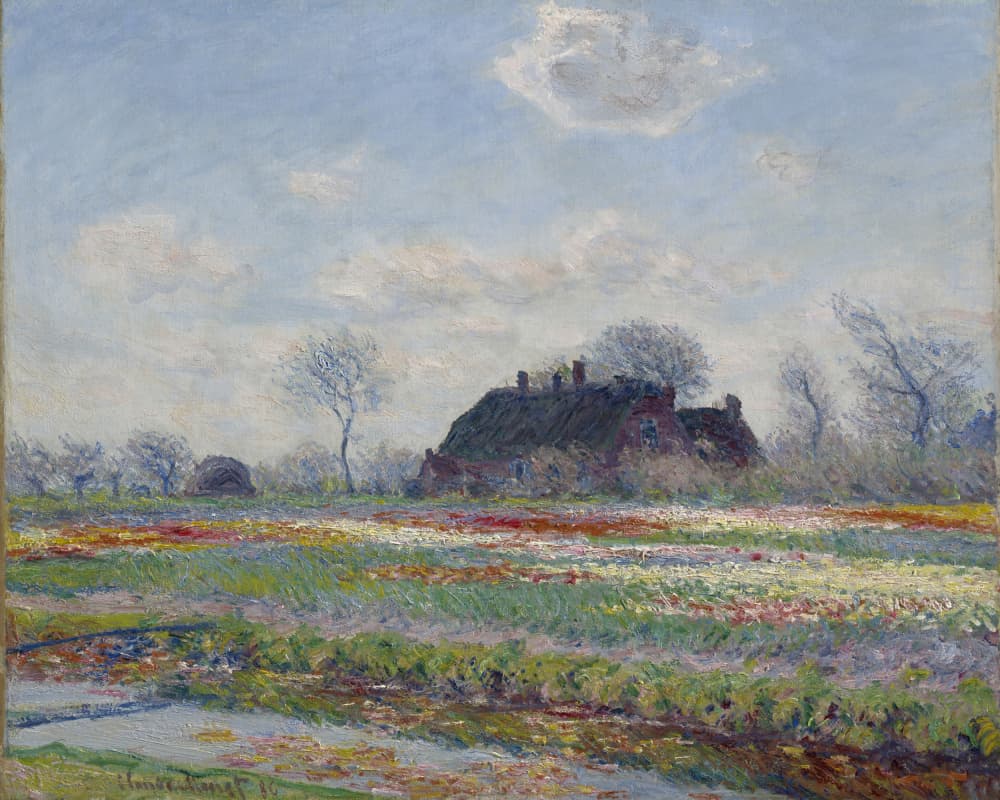 Claude Monet's Tulip Fields At Sassenheim, (1886) by Claude Monet — canvas wall art