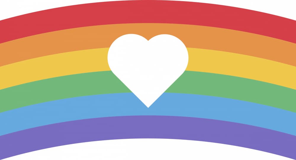 Pride Rainbow Heart by Marika Barsrsind — canvas wall art