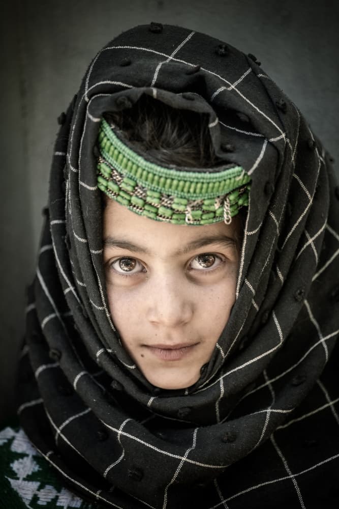 Youthful Gaze Green Cap by Trevor Cole — canvas wall art